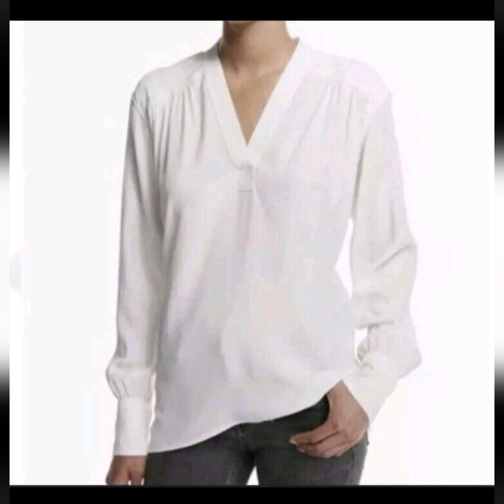 Helmut Lang Cream Textured Pullover Viscose Blouse XS - Picture 3 of 9